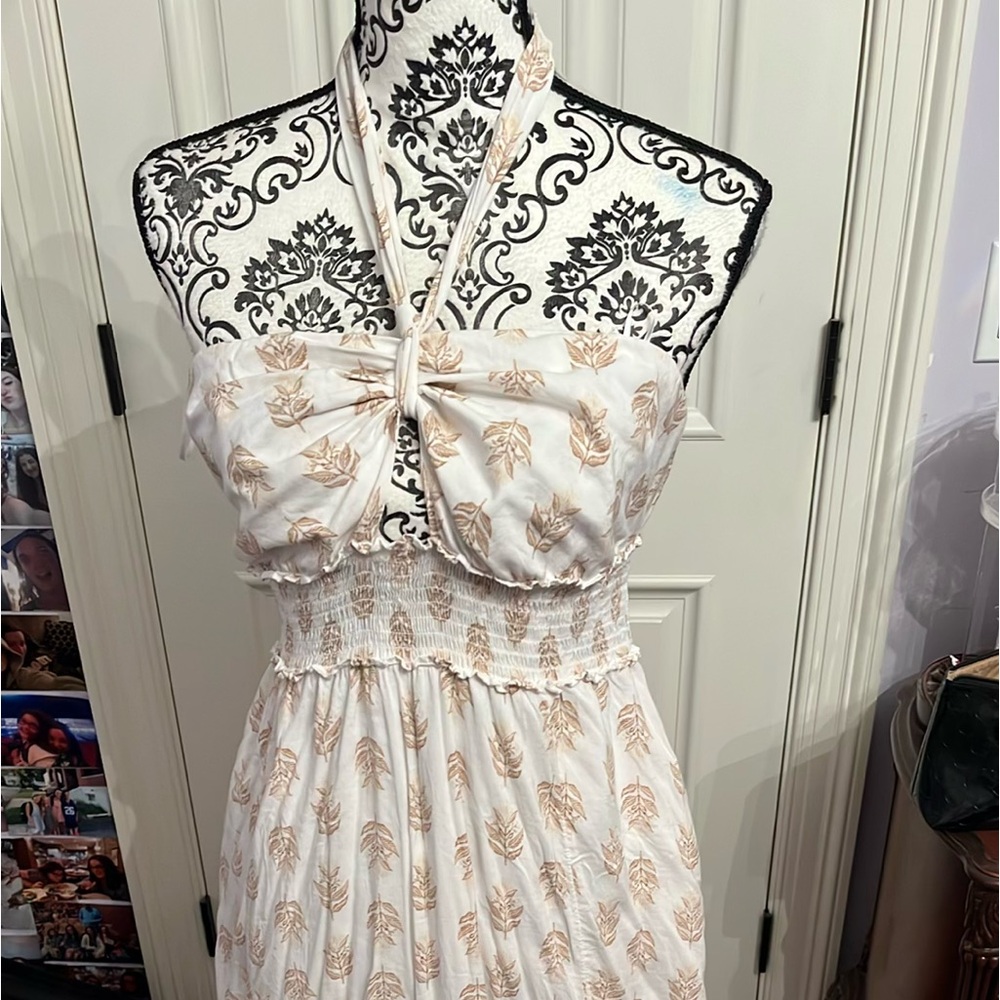 Old navy white halter maxi dress